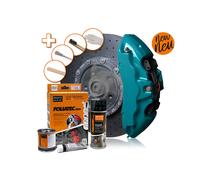 Kit Verniciatura Pinze Freno Alte Temperature Blu Miami Lucido - Foliatec 2155