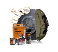 Kit Verniciatura Pinze Freno Alte Temperature Verde Milit Opaco - Foliatec 2189