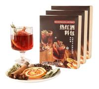 Kit Versatile di Spezie per Vin Brulé, per Vino Rosso, Sidro Di Mele, Tè e Cocktail, 2 Bustine di Spezie Completamente Naturali, Perfette per L'intrattenimento Durante le Vacanze Autunnali(132g)