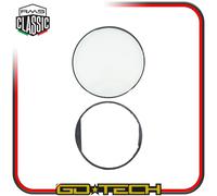 KIT VETRO GHIERA NERA CORNICE CONTACHILOMETRI VESPA PX E 125 150 200 2^ SERIE