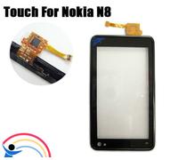 Kit VETRO+ TOUCH SCREEN per NOKIA N8 display Vetrino+frame Cover NERO Nuovo