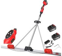 Kit vibrante per massetto in calcestruzzo aggiornato, strumento di finitura per calcestruzzo da 6000 giri/min 150 cm/180 cm, raschietto elettrico per calcestruzzo con batteria 2*25000 mA ,1.5m