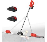 Kit vibrante per massetto in calcestruzzo - Macchina elettrica senza fili per la finitura del cemento con doppio motore e 2 batterie, righello da 1,8 m per livellare superfici lisce