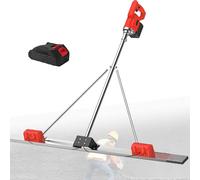 Kit vibrante per massetto in calcestruzzo, macchina elettrica senza fili per la finitura del cemento, doppio motore con 2 batterie, righello per livellamento del viso, 1,8 m