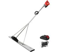 Kit vibratore elettrico per calcestruzzo, strumento di finitura massetto per calcestruzzo da 1,5 m, batteria da 6000 mAh, livellatore efficiente della superficie per finitura in calcestruzzo liscio
