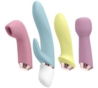 Kit Vibratore Rabbit e Succhia Clitoride Satisfyer Marvelous Four