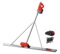 Kit vibratorio vibrato in cemento Vibratore per calcestruzzo, massetto elettrico ricaricabile, 1,8 m/4,9 piedi, 2 batterie da 6000 mAh, per livellamento di superfici in calcestruzzo, vibrato