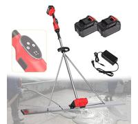 Kit vibratorio vibrato in cemento Vibratore per calcestruzzo, raschietto elettrico per calcestruzzo, 2 batterie ricaricabili, potenza per massetto in calcestruzzo, strumento vibrante per cal