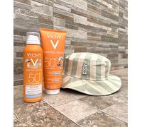 KIT VICHY CAPITAL SOLEIL 50+ Crema protezione baby + spray + cappellino omaggio