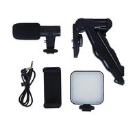Kit Video Con Fotocamera Per Cellulare,Kit Videoblog Per Smartphone - Kit Video Per Smartphone Con Microfono,Kit Vlogger Con Supporto Per Telefono Con Treppiede Per Registraci
