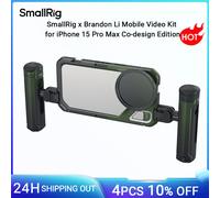 Kit video mobile SmallRig x Brandon Li per iPhone 15 Pro Max Co-Design Edition con maniglie wireless a sgancio rapido Filtro per telefono VND