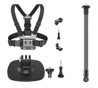 Kit video per sci per Insta360 X5 X4 X3 Ace Pro 2 Extended Rod con base adesiva flessibile per il petto per Insta 360