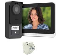 kit Videocitofonico monofamiliare Philips 2 fili alimentatore din e badge RFID