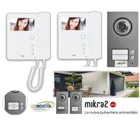 Kit Videocitofono 2 voice urmet con pulsantiera da parete sostituisce 1783/322