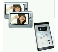 KIT VIDEOCITOFONO BIFAMILIARE TELECAMERA 2 MONITOR 7