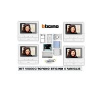 Kit videocitofono Bticino 4 famiglie quadrifamiliare vivavoce 100V16B 344652
