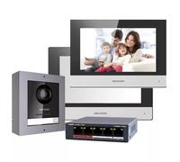 KIT Videocitofono Hikvision Intercom IP Monofamiliare 2 Monitor 7" Touch App