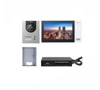 Kit Videocitofono IP Villa Montaggio a Superficie Postazione interna e Videocitofono e Switch PoE - KTP01L(S)