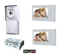 KIT VIDEOCITOFONO MONOFAMILIARE / BIFAMILIARE PROGRAMMATO CHIAMATA CELL din
