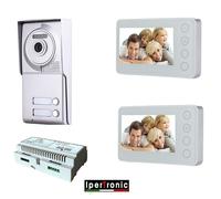 KIT VIDEOCITOFONO MONOFAMILIARE PROFESSIONALE MARCA IPERTRONI TIPO URMET 1722/83
