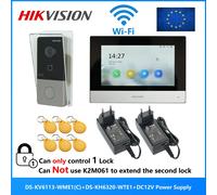 KIT videocitofono multilingue HIKVISION DS-KIS603-P(C), include DS-KV6113-WPE1(C) e DS-KH6320-WTE1 e KIT with Rain cover