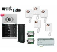 KIT VIDEOCITOFONO URMET ALPHA 5 FAMIGLIE KIT VIDEOCITOFONO 5 MONITOR 5 PULSANTI