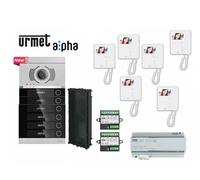 KIT VIDEOCITOFONO URMET ALPHA 6 FAMIGLIE KIT VIDEOCITOFONO 6 MONITOR 6 PULSANTI