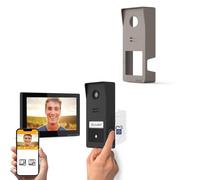 Kit videocitofono wireless smart Wave 3 + cover grigio titanio