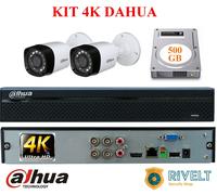 KIT Videosorveglianza 2 Telecamere 5 MP XVR 4 CH 5 MP Incluso Hard Disk 500 Gb