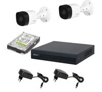 KIT VIDEOSORVEGLIANZA 2 TELECAMERE 5 MPX DAHUA DVR 4 CANALI HD 2TB