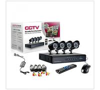 KIT VIDEOSORVEGLIANZA 4 TELECAMERA INFRAROSSI + DVR + ALIMENTATORE + CAVI