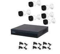 KIT VIDEOSORVEGLIANZA 6 TELECAMERE 2 MPX DAHUA DVR 8 CANALI