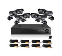 KIT VIDEOSORVEGLIANZA 8 TELECAMERA 24 LED DVR 8 CH VIDEOREGISTRATORE 3G VGA LAN