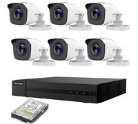 KIT VIDEOSORVEGLIANZA AHD 5 MPX HIKVISION 6 TELECAMERE HD 500GB