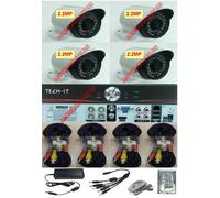 KIT VIDEOSORVEGLIANZA AHD DVR 4 CANALI 4 TELECAMERE INFRAROSSI 2.2 MP+HARD 1TB