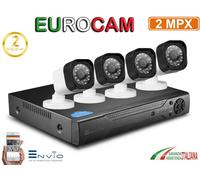 IMPIANTO CON VISIONE A COLORI AL BUIO ASSOLUTO KIT 4 CANALI
