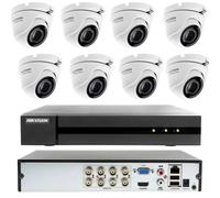 KIT VIDEOSORVEGLIANZA AHD HIKVISION 8 TELECAMERE 4MP DOME