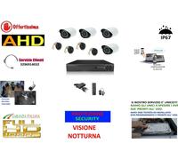 KIT VIDEOSORVEGLIANZA AHD IP CLOUD DVR 4 CANALI 4 TELECAMERE HD 2 MPX HD 320GB