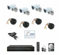 KIT Videosorveglianza AHD IP CLOUD DVR 4 CH 4 Telecamere HD IR Color + HARD DISK