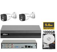 KIT videosorveglianza analogico Dahua DVR XVR 4 canali 4K 2 telecamere dual ligh