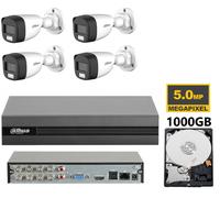 KIT videosorveglianza analogico Dahua DVR XVR 8 canali 4K 4 telecamere dual ligh