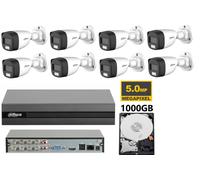 KIT videosorveglianza analogico Dahua DVR XVR 8 canali 8 telecamere dual light m