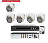 KIT videosorveglianza analogico Hikvision DVR 8 canali 5 telecamere colorvu 2 MP