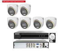KIT videosorveglianza analogico Hikvision DVR 8 canali 6 telecamere colorvu 2 MP