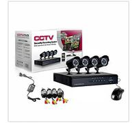 KIT VIDEOSORVEGLIANZA CCTV 4 CANALI TELECAMERA INFRAROSSI+DVR+ALIMENTATORE