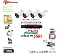 KIT VIDEOSORVEGLIANZA CLOUD DVR 8 CANALI 4 TELECAMERE 5MP AHD + HD1tb CCD SONY