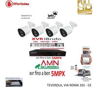 KIT VIDEOSORVEGLIANZA CLOUD DVR 8 CANALI 4 TELECAMERE 5MP AHD + HD500GB CCD SONY
