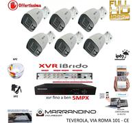 KIT VIDEOSORVEGLIANZA CLOUD DVR 8 CANALI 6 TELECAMERE 5MP AHD + HD2TB CCD SONY