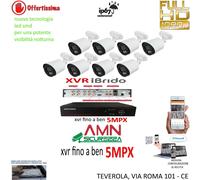 KIT VIDEOSORVEGLIANZA CLOUD DVR 8 CANALI 8 TELECAMERE 5MPX AHD + HD1TB CCD SONY