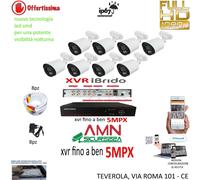 KIT VIDEOSORVEGLIANZA CLOUD DVR 8 CANALI 8 TELECAMERE 5MPX AHD + HD3TB CCD SONY
